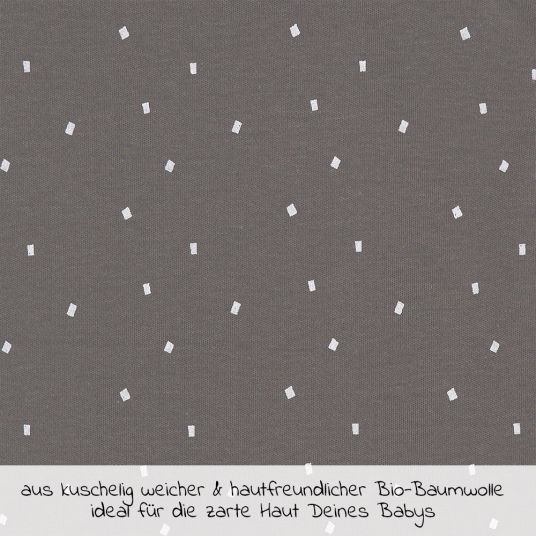 Lässig Schlafanzug Pyjama aus Bio-Baumwolle - Spots Anthracite - Gr. 50/56