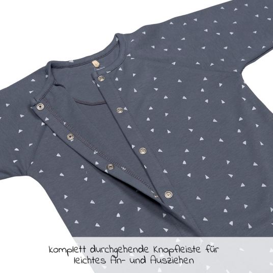 Lässig Schlafanzug Pyjama aus Bio-Baumwolle - Triangle Blue - Gr. 50/56