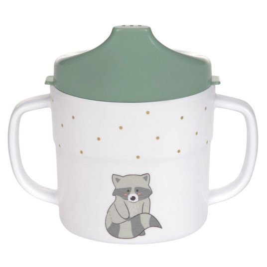 Lässig Sippy cup with double handle - About Friends Racoon