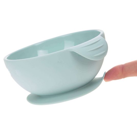 Lässig Silicone Bowl with Suction Base - Light Blue