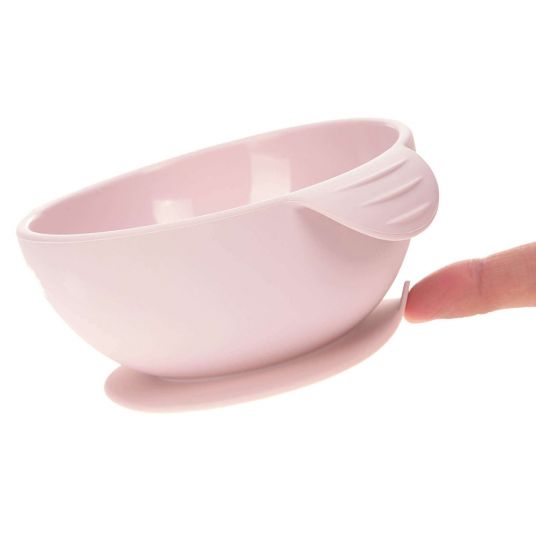 Lässig Silicone Bowl with Suction Base - Light Pink