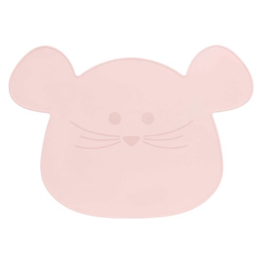 Lässig Silicone placemat - Little Chums Mouse - Rose
