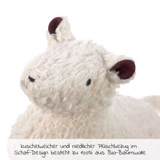 Lässig Scatola musicale in cotone organico con altoparlante Bluetooth - Tiny Farmer Sheep
