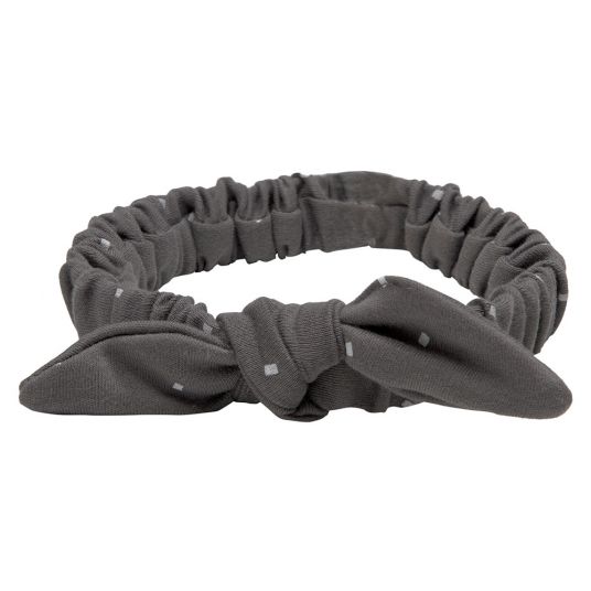 Lässig Organic Cotton Headband - Striped Grey Anthracite - Sizes 4-12 Months
