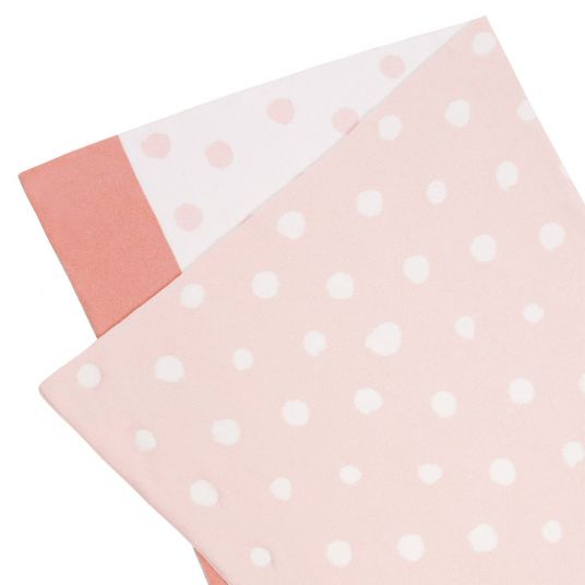 Lässig Strick-Kuscheldecke aus Bio-Baumwolle 75 x 100 cm - Dots Light Pink