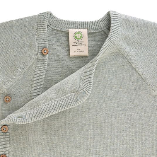 Lässig Knitted sweater Kimono GOTS - Garden Explorer Aqua Grey - size 50/56