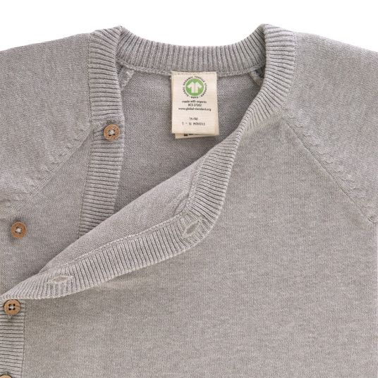 Lässig Knitted sweater Kimono GOTS - Garden Explorer Grey - size 50/56