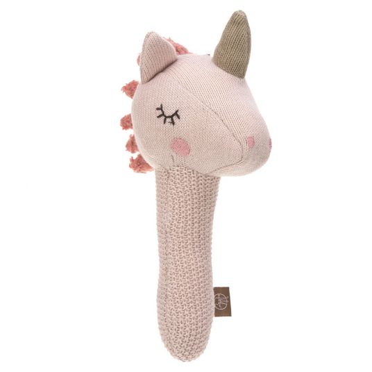 Lässig Organic cotton knitted rattle with crackle paper - More Magic Horse