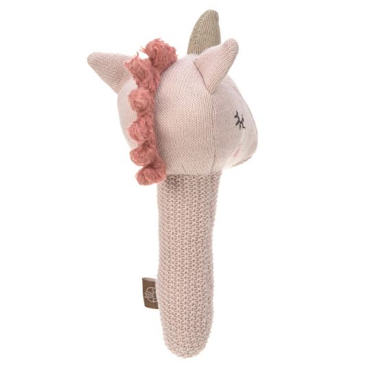 Lässig Organic cotton knitted rattle with crackle paper - More Magic Horse