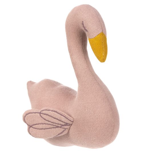 Lässig Organic cotton knitted play animal - with rattle & crackle paper - Little Water Swan