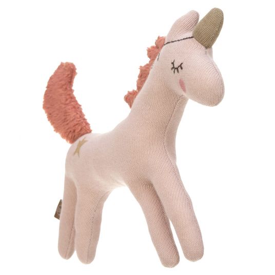Lässig Organic cotton knitted play animal - with rattle & crackle paper - More Magic Horse