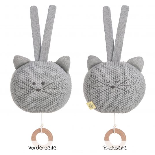 Lässig Organic cotton knitted toy box - Little Chums Cat