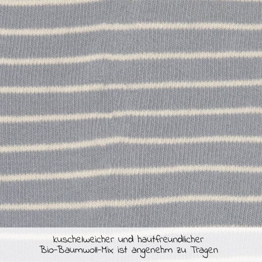 Lässig Organic Cotton Tights - Tiny Farmer Striped - Orange Grey White - Size 50/56