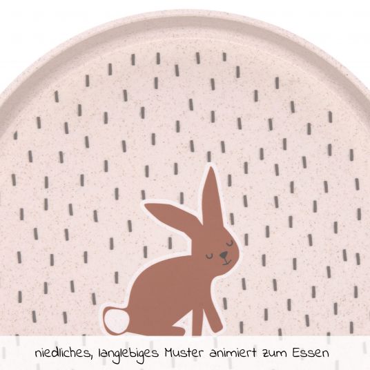 Lässig Teller Plate - Little Forest Rabbit - Rose