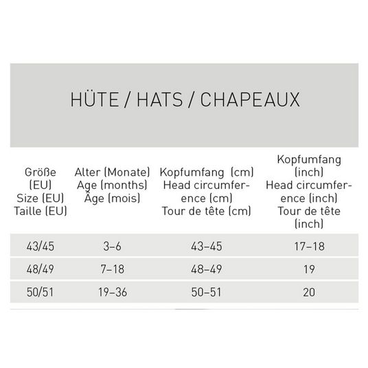 Lässig Reversible SPF Sun Protection Bucket Hat - Pebbles - Multicolor / Milky - Size 43/45
