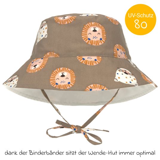 Lässig Wende-Hut LSF Sun Protection Bucket Hat - Wild Cats Choco - Gr. 50/51