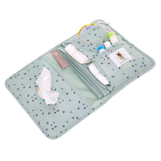 Lässig On The Go Casual Changing Pouch Kit - Floral Mint