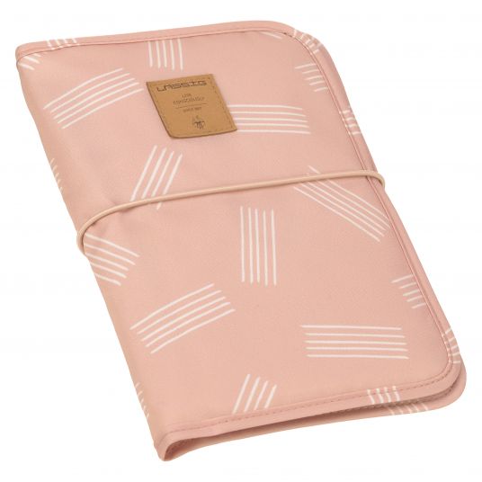 Lässig Changing Kit For On The Go Casual Changing Pouch - Soft Stripes - Rose