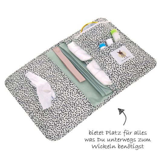 Lässig Changing Kit For On The Go Changing Pouch - Dotted Offwhite