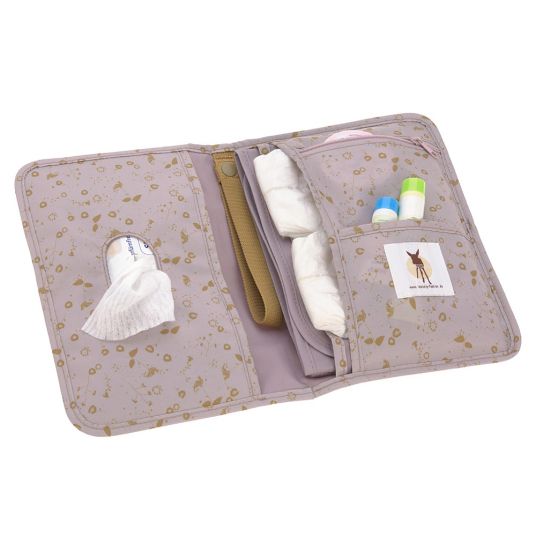 Lässig Changing kit for on the go Changing Pouch - Flowers Lilac
