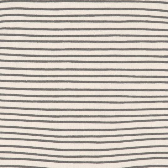 Lässig Wickelbody Kurzarm aus Bio-Baumwolle - Striped Grey Anthracite - Gr. 50/56