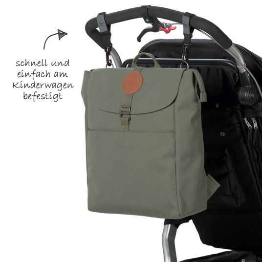 Lässig Wickelrucksack Green Label Backpack Adventure - Olive