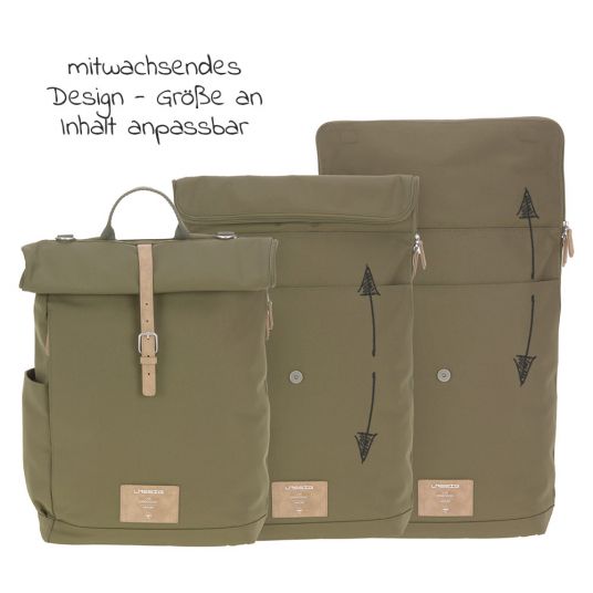 Lässig Green Label Rolltop Backpack Diaper Bag - Olive