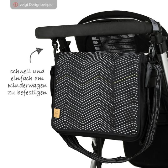Lässig Diaper Bag Casual Messenger Bag - Reflective Star - Black