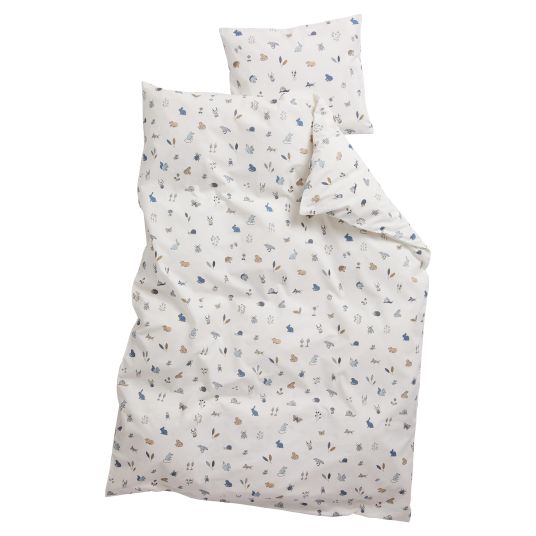 Leander Organic cotton bedding 100 x 135 cm / 40 x 60 cm - Dusty Blue