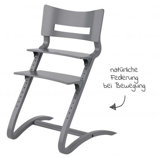 Leander High chair Classic stable, individually adjustable, growing - Gray