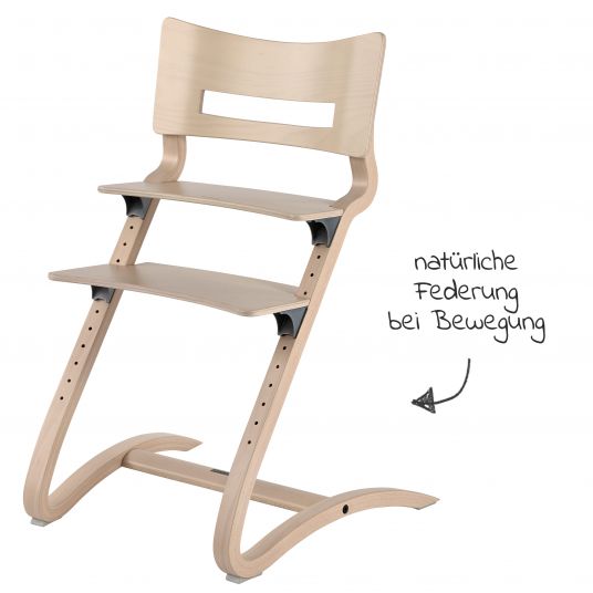 Leander High chair Classic stable, individually adjustable, growing - Whitewash