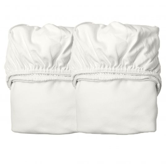 Leander Fitted sheet 2-pack of organic cotton for cradle Classic 40 x 80 cm - Snow