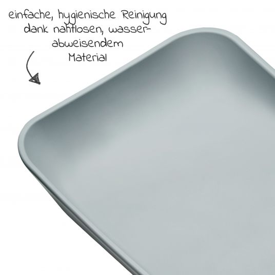 Leander Wickelauflage & Wickelkissen Matty rutschfest, abwaschbar, hygienisch mit hohen Seiten 50 x 70 cm - Blueberry