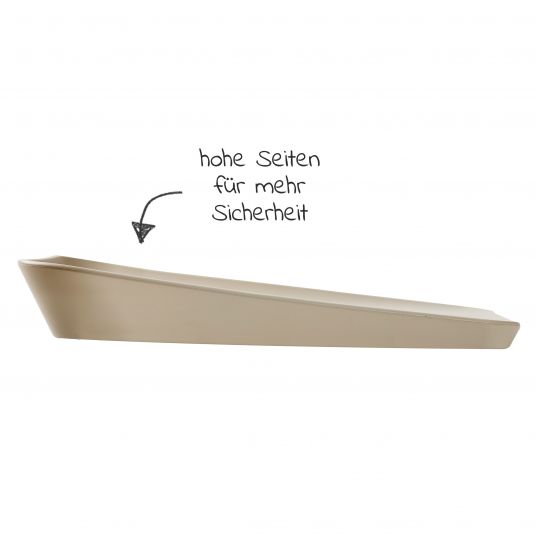 Leander Changing mat & changing pad Matty non-slip, washable, hygienic with high sides 50 x 70 cm - Cappuccino