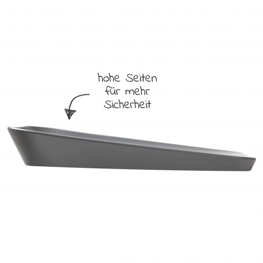 Leander Wickelauflage & Wickelkissen Matty rutschfest, abwaschbar, hygienisch mit hohen Seiten 50 x 70 cm - Dusty Grey
