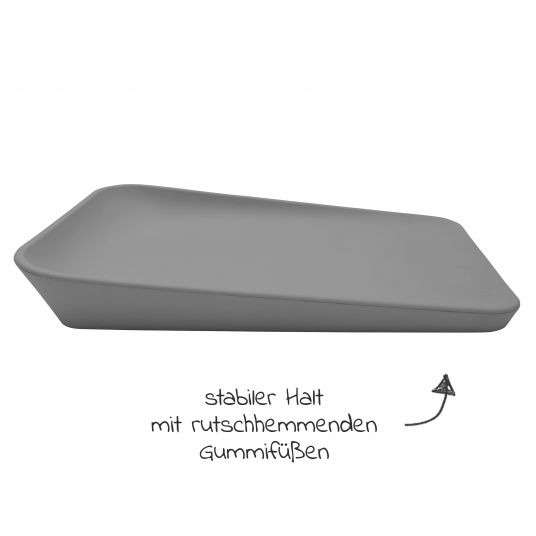 Leander Changing mat & changing pad Matty non-slip, washable, hygienic with high sides 50 x 70 cm - Dusty Grey