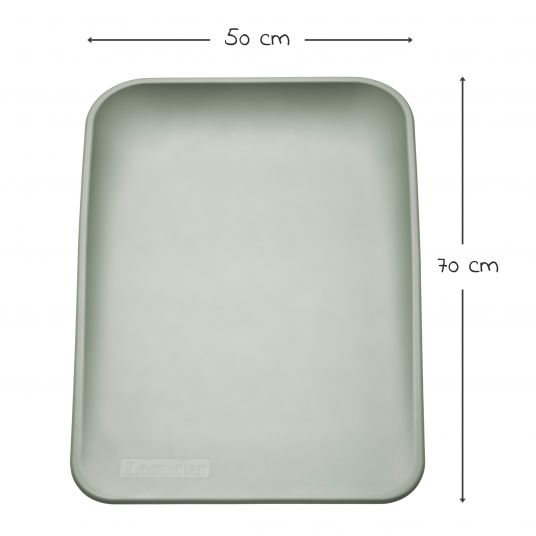 Leander Wickelauflage & Wickelkissen Matty rutschfest, abwaschbar, hygienisch mit hohen Seiten 50 x 70 cm - Sage Green