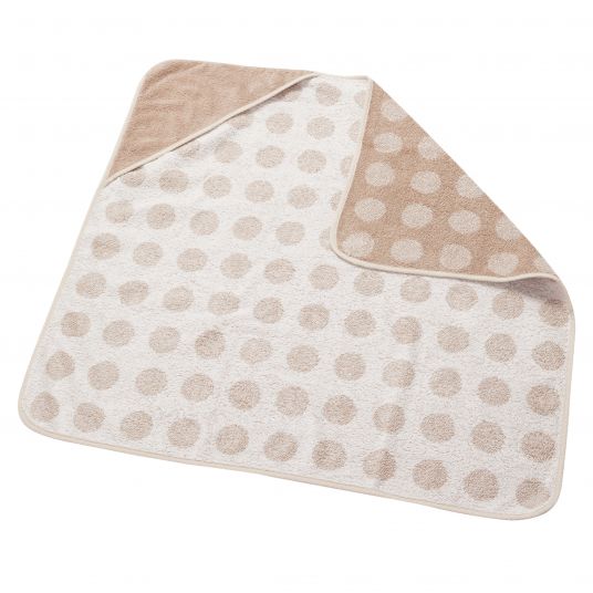Leander Changing mat & changing pad set Matty wipeable incl. pad Topper and hooded bath towel Hoodie - Cappucino