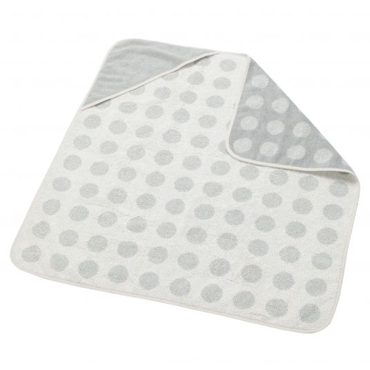 Leander Changing mat & changing pad set Matty wipeable incl. pad Topper and hooded bath towel Hoodie - Dusty Grey