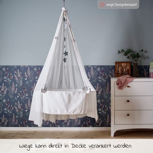 Leander Wiege Classic inkl. Matratze & Deckenhaken - Grau