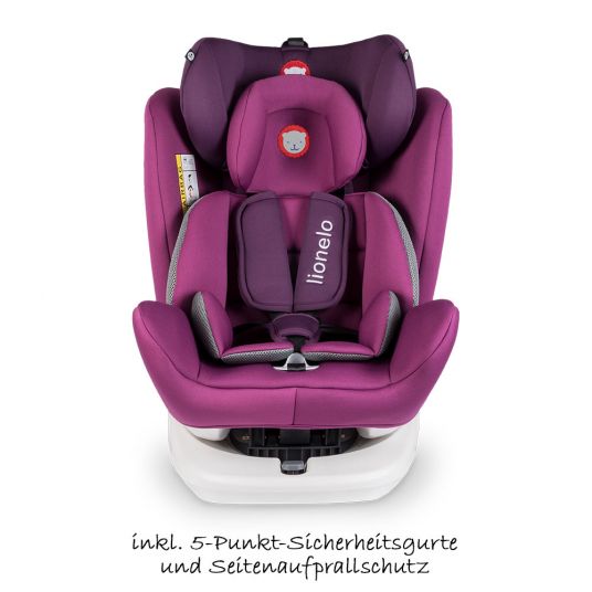 Lionelo Child seat - Bastiaan 360° - ISOFIX - Purple / White