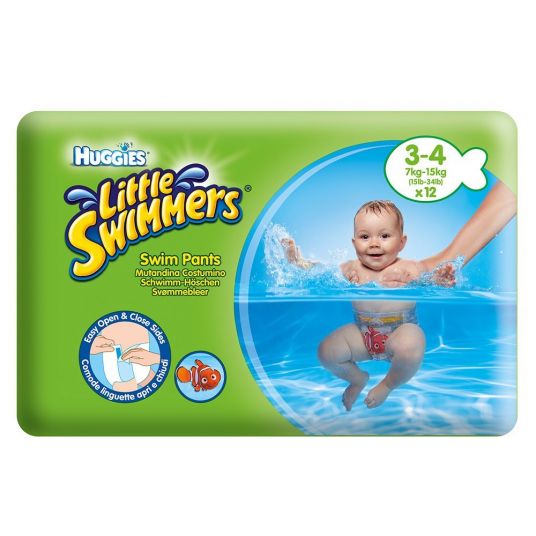 Little Swimmers Schwimmwindeln 12er Pack Huggies - Disney - Gr. 3 - 4