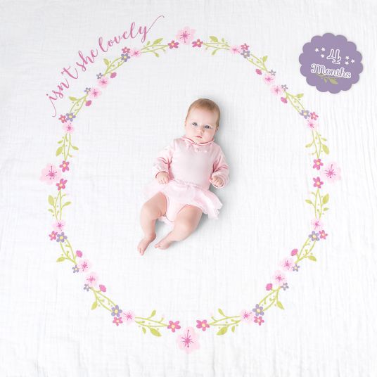 Lulujo Baby milestone blanket incl. card set - Isn t she lovely