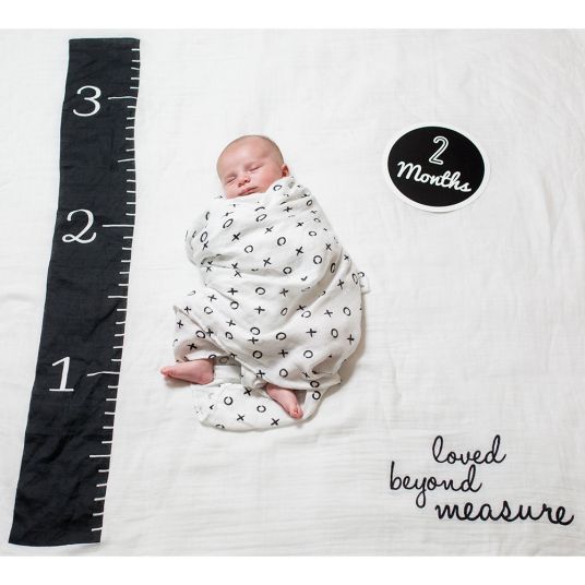Lulujo Baby-Meilenstein-Decke inkl. Kartenset - Loved Beyond Measure