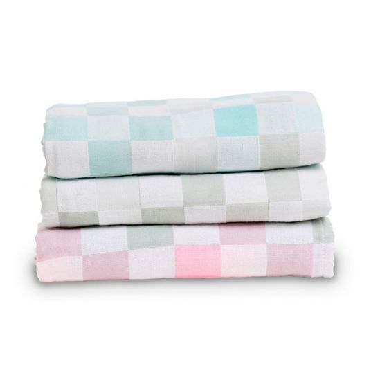 Lulujo Baby blanket cotton Luxe Baby - Aqua
