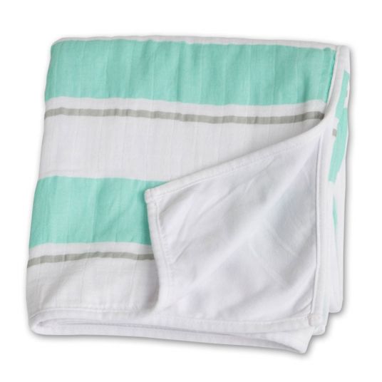 Lulujo Kids blanket cotton - Childhood - Aqua Stripe
