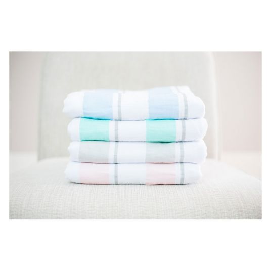 Lulujo Kids Blanket Cotton - Childhood - Blue Stripe