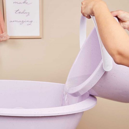 LUMA babycare Set da 9 pezzi per il bagno e la cura del corpo - Speckle Lilac
