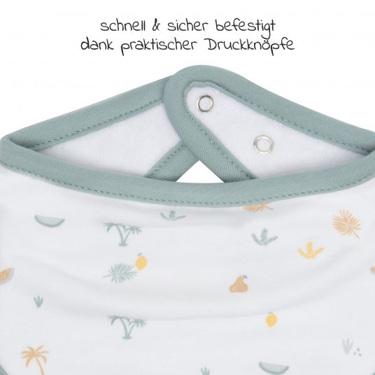 LUMA babycare Bavaglino Bandana 2 Pack - Isola Tropicale