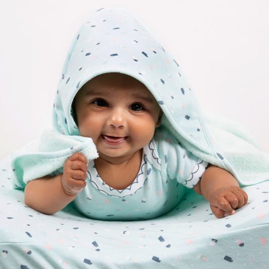 LUMA babycare Hooded bath towel 85 x 75 cm - Ice Cream